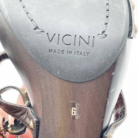 Giuseppe Zanotti Vicini Vintage Dragon Embellished Leather Heeled Sandals IT 36 - Picture 12 of 13